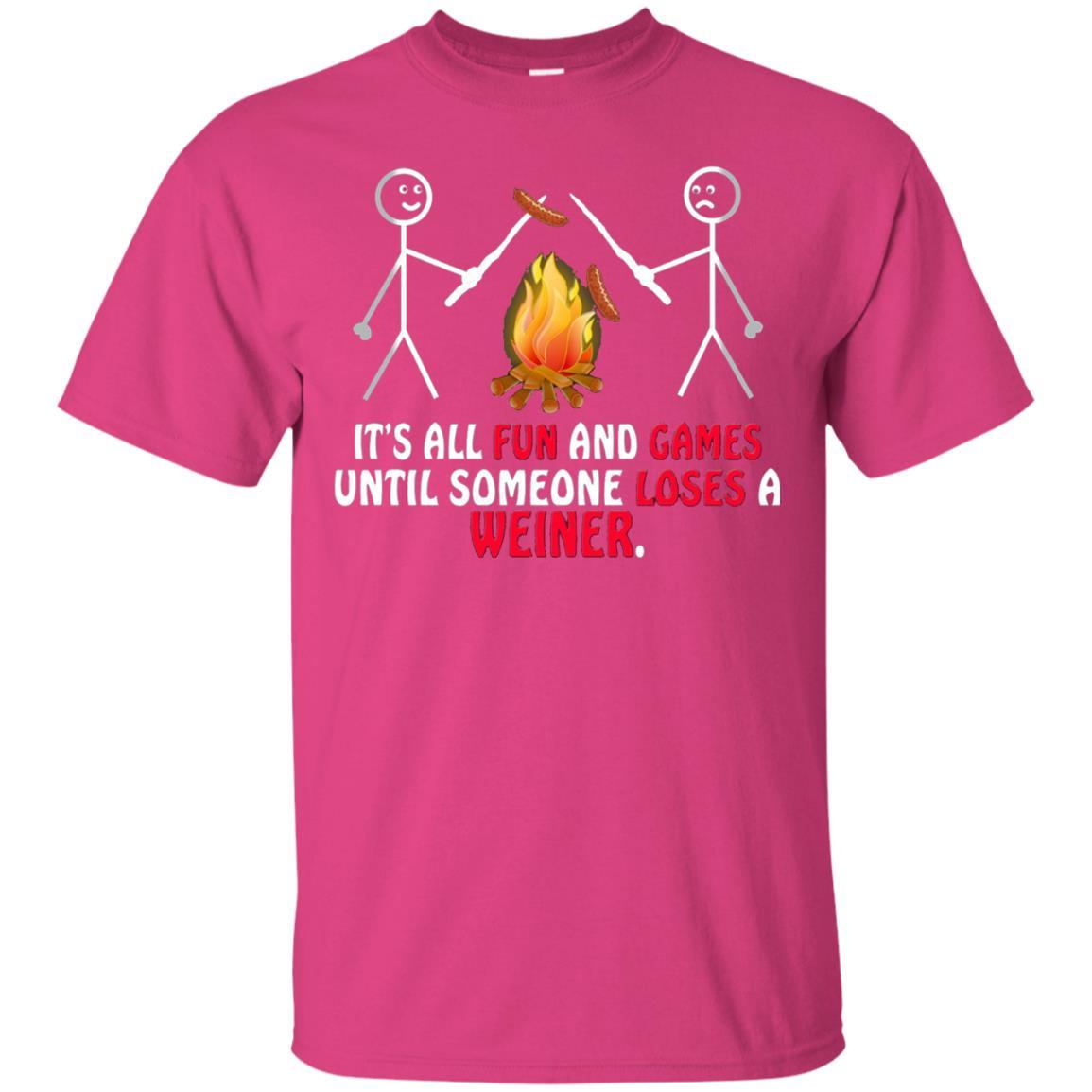 Camper T-shirt It's All Fun And Games Heliconia
