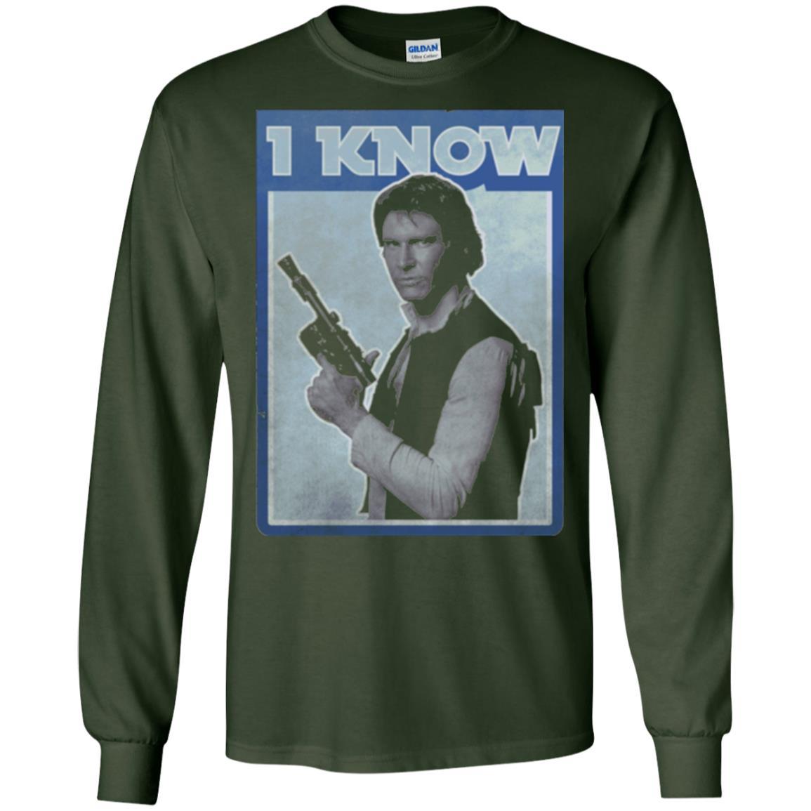 Film T-shirt Han Solo Iconic Unscripted I Know Graphic Forest Green
