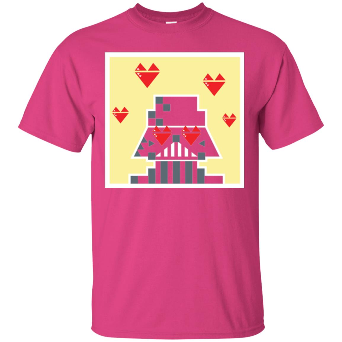 Star Wars Vader Pixel Heart Eyes Valentine_s Graphic T-shirt Heliconia