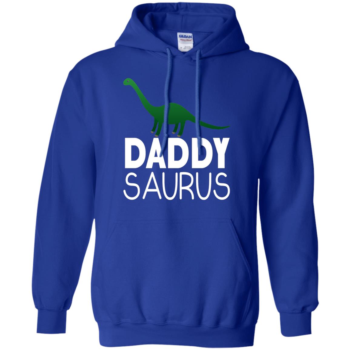 Daddy Saurus Dinosaur Matching Daddy T-shirt Royal