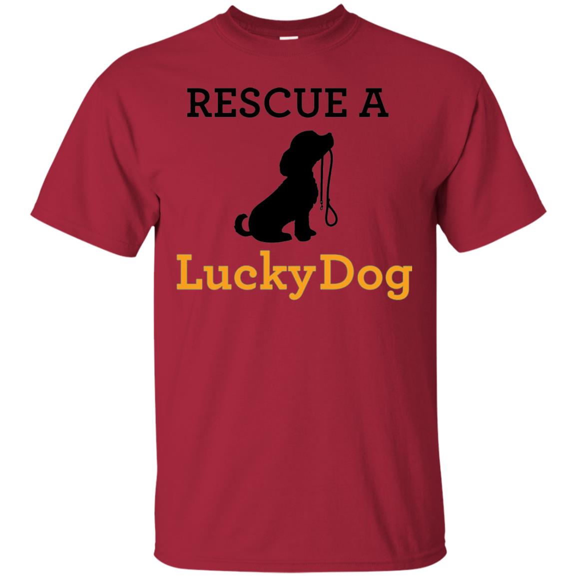Lucky Dog Rescue A Lucky Dog T-shirt Cardinal