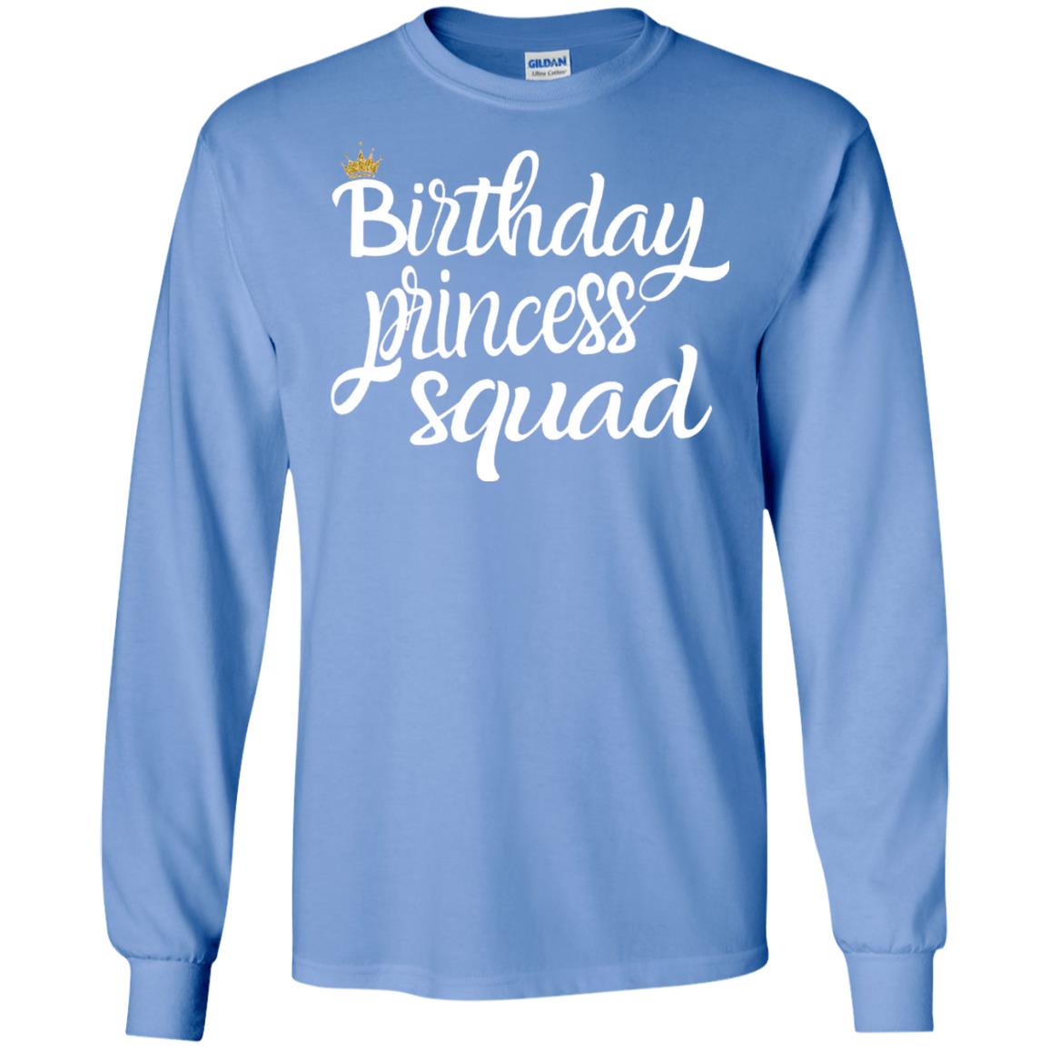 Birthday T-shirt Princess Squad Carolina Blue