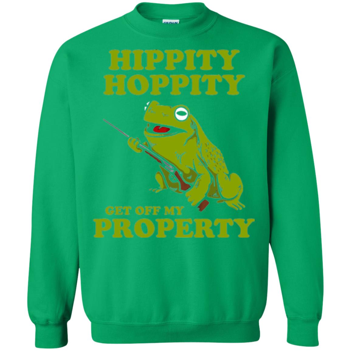 Frog Lover T-shirt Hippity Hoppity Get Off My Property Irish Green