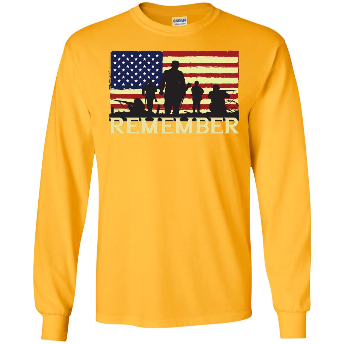 Military Of United States Memorial Day Shirt Gold