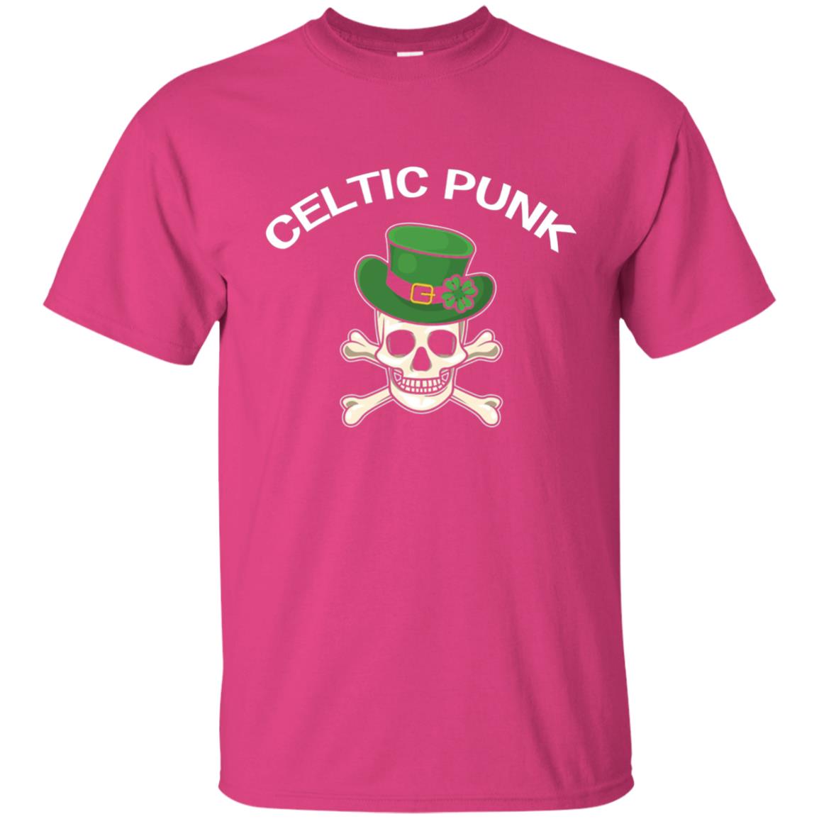 Celtic Punk Rock Irish St. Patrick_s Day T-shirt Heliconia