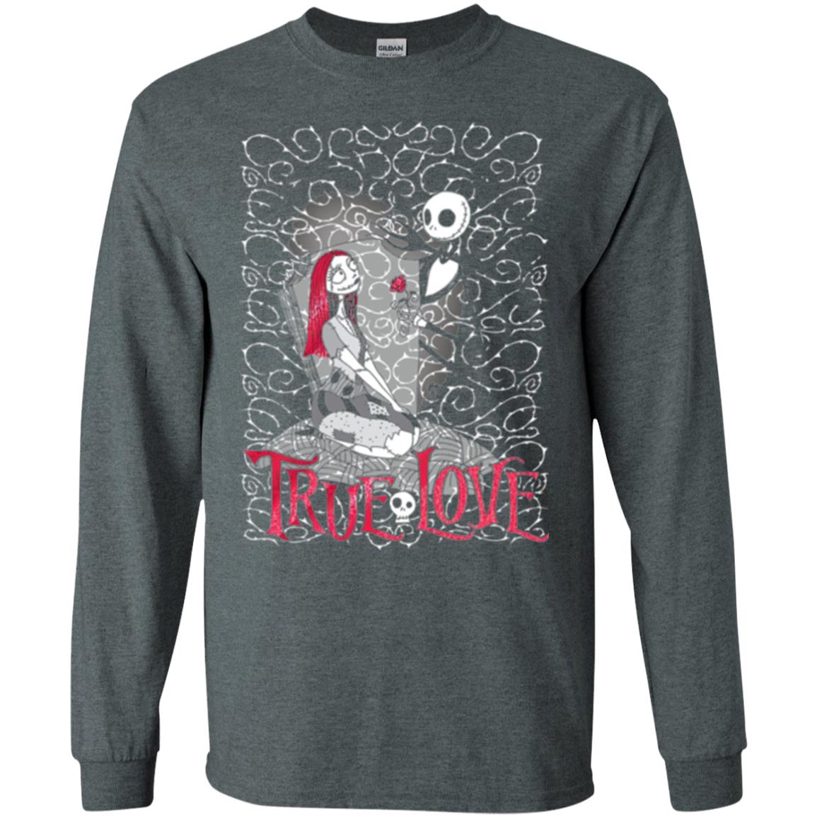 Disney Nightmare Before Christmas True Love Halloween T-shirt Dark Heather