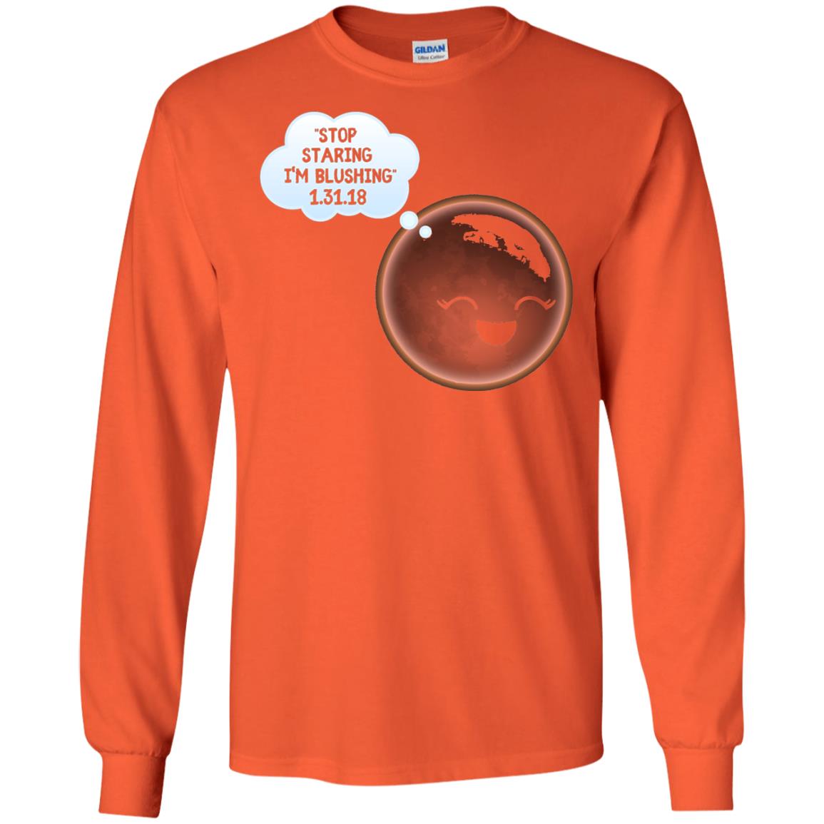 Celestial Total Lunar Eclipse 2018 T-shirt Funny Meme Orange