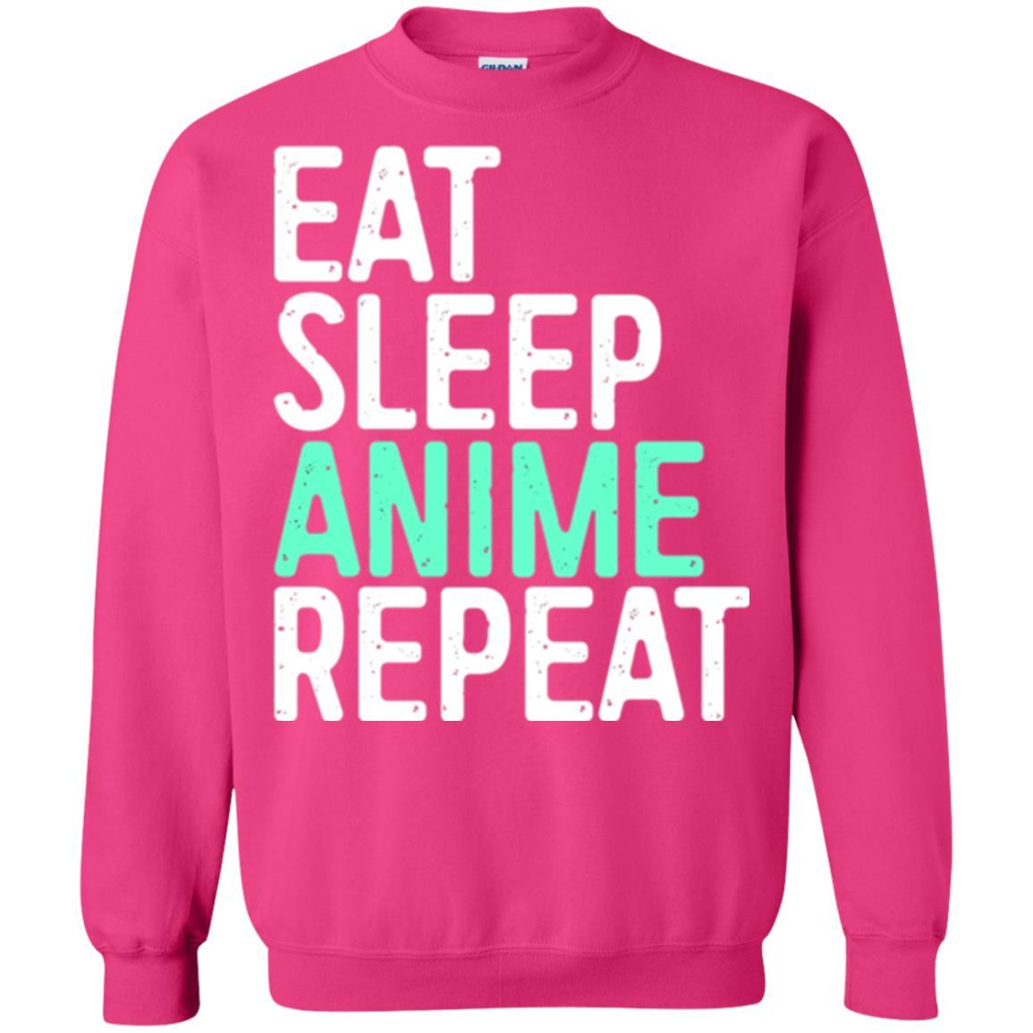 Japanese Animation Lover T-shirt Eat Sleep Anime Repeat Heliconia