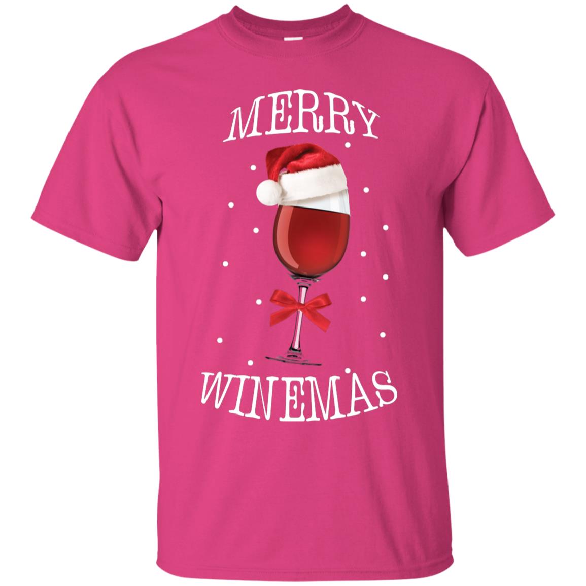 Merry Wine-mas X-mas Wine Drinking Lovers Gift Shirt Heliconia