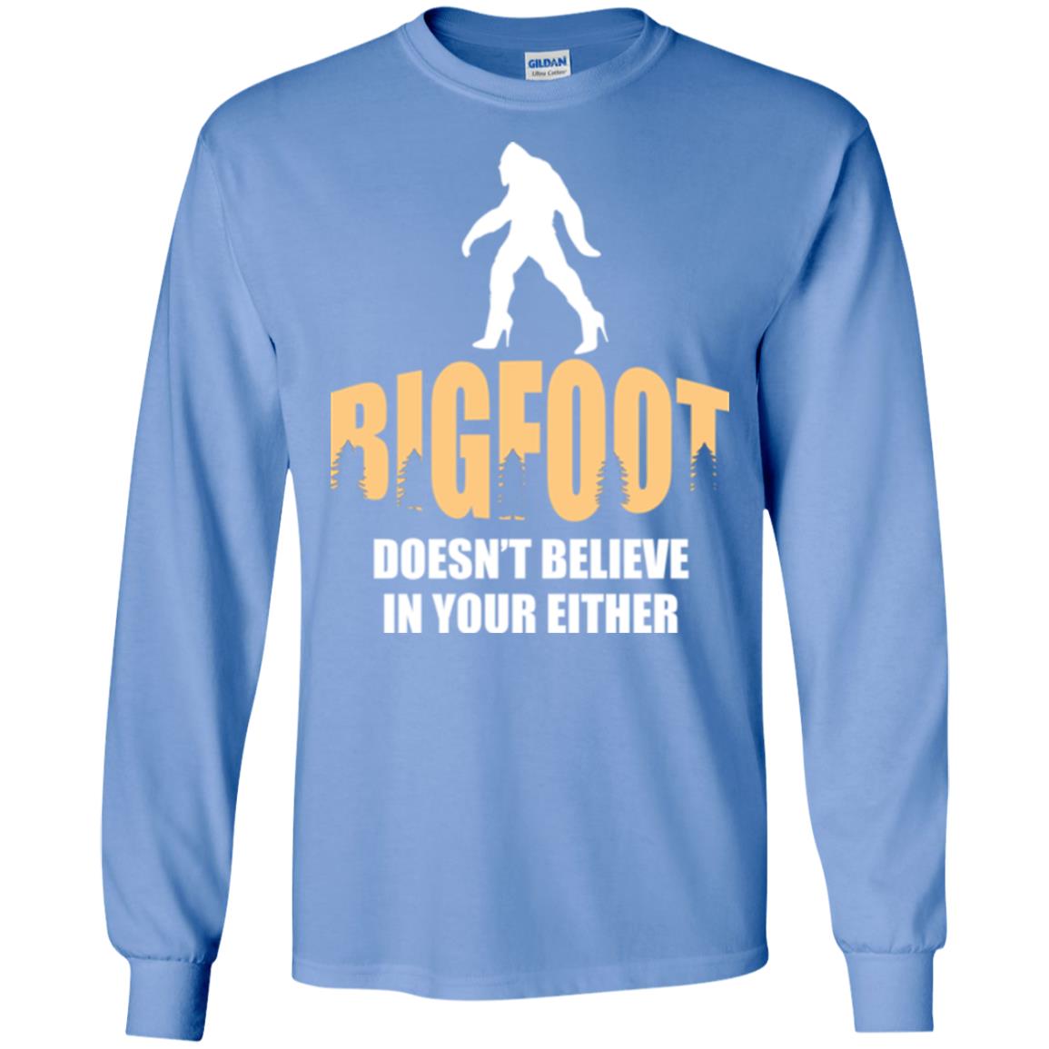 Bigfoot Doesn't Believe In Your Either T-shirt Carolina Blue