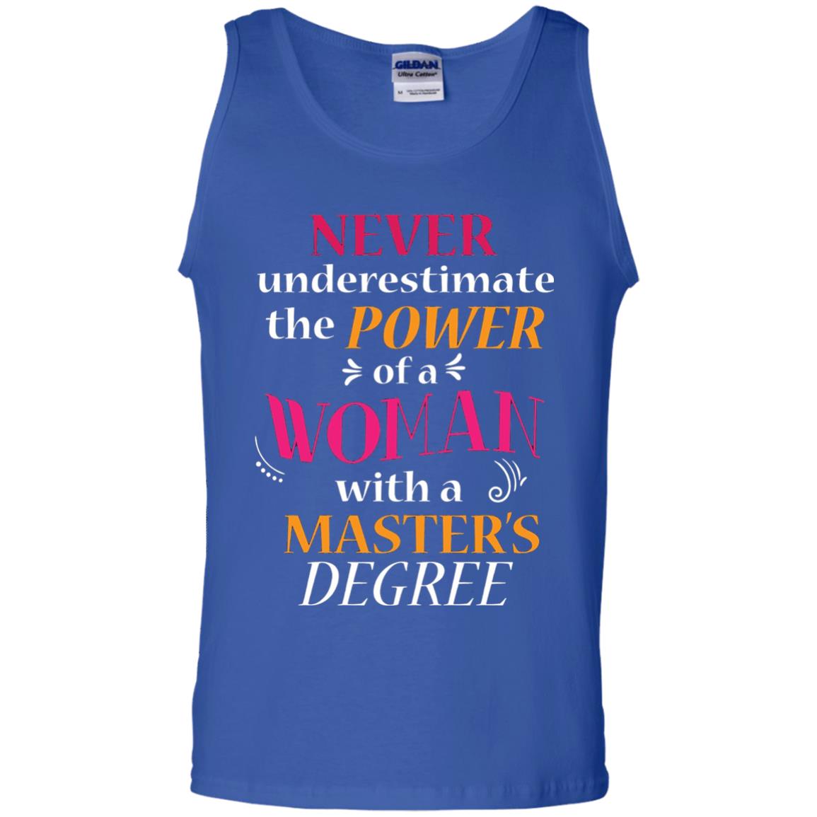 Funny Masters Degree T-shirt Never Underestimate The Power Royal