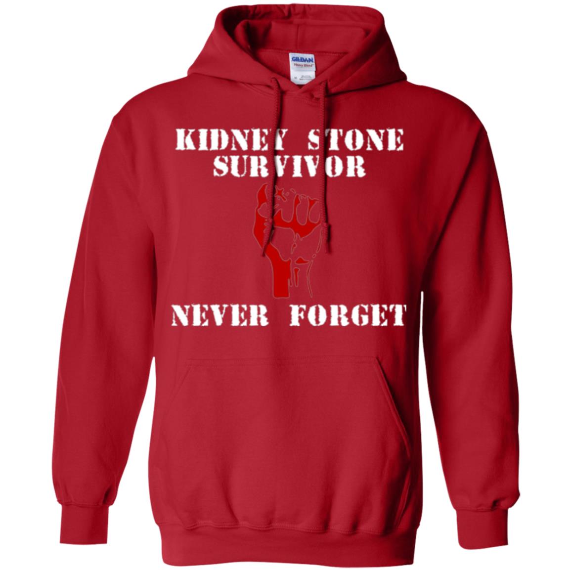 Kidney Stone Survivor Never Forget T-shirt Red