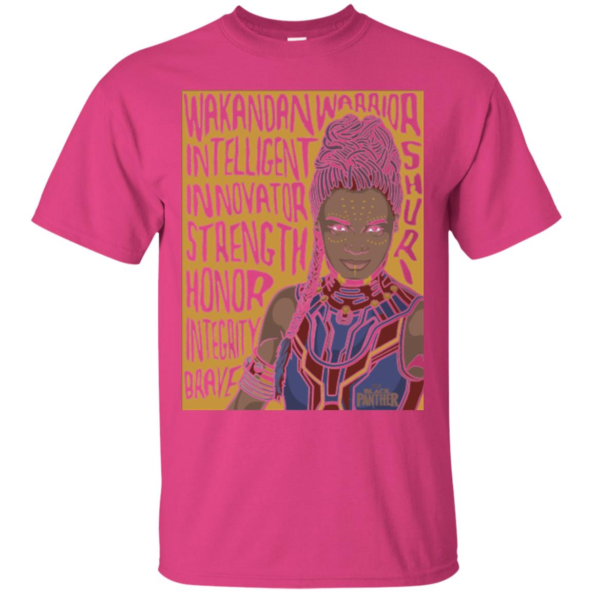 Black Panther Movie Shuri Word Art T-shirt Heliconia