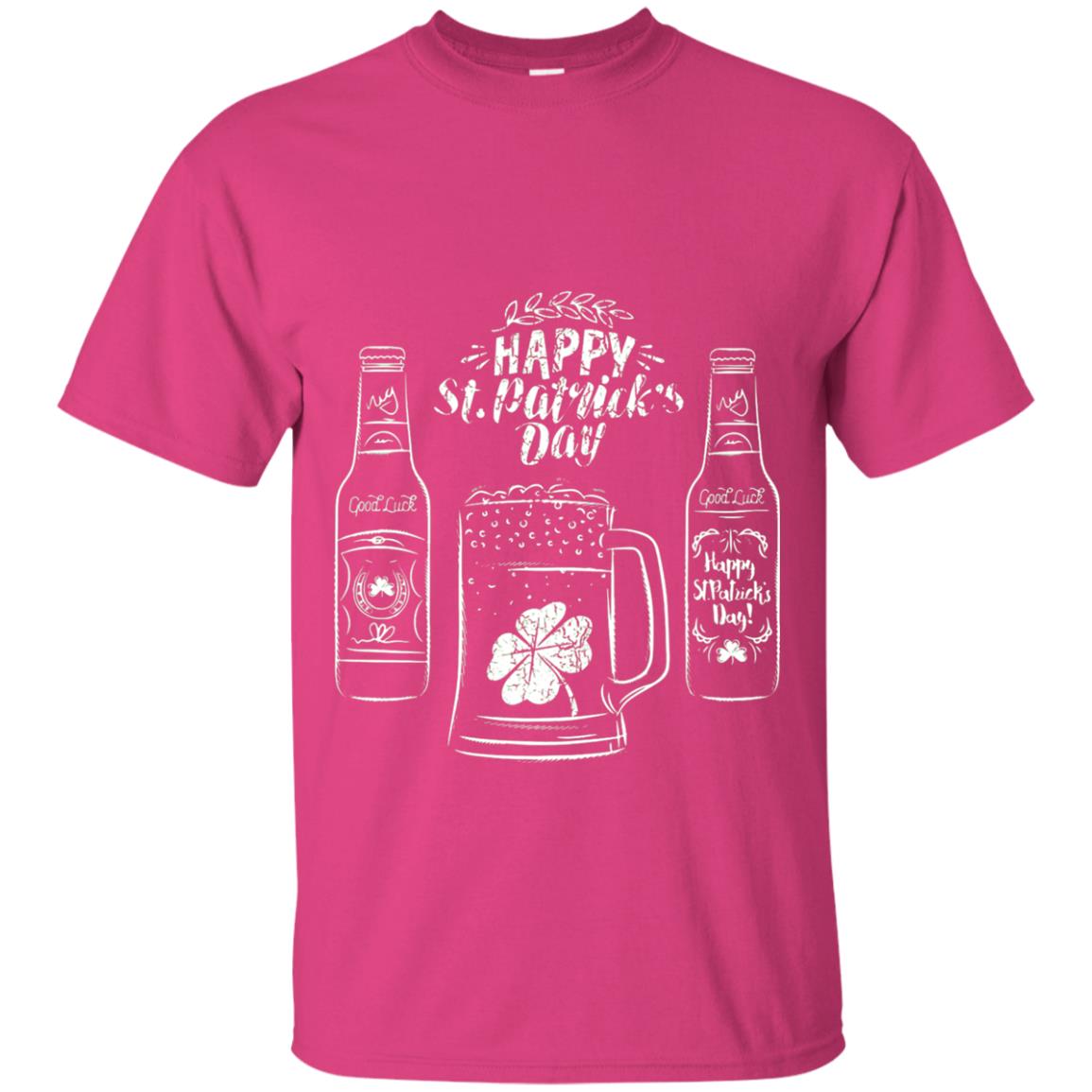 Happy St. Patrick_s Day Drinking Beer St Patrick_s Day T-shirt Heliconia