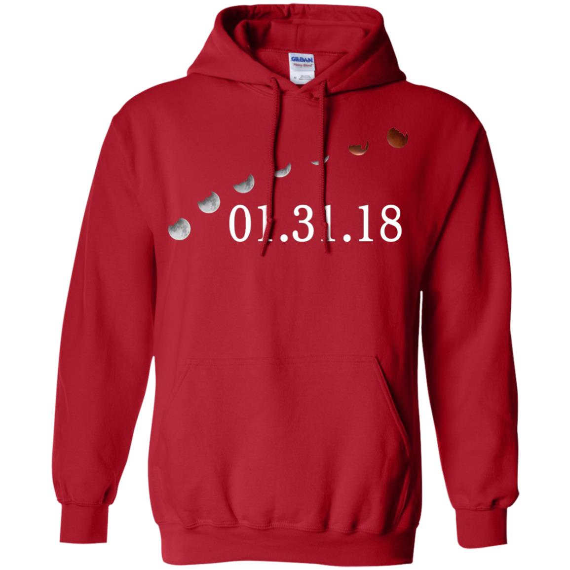 Usa Total Lunar Eclipse On January 31, 2018 T-shirt Red