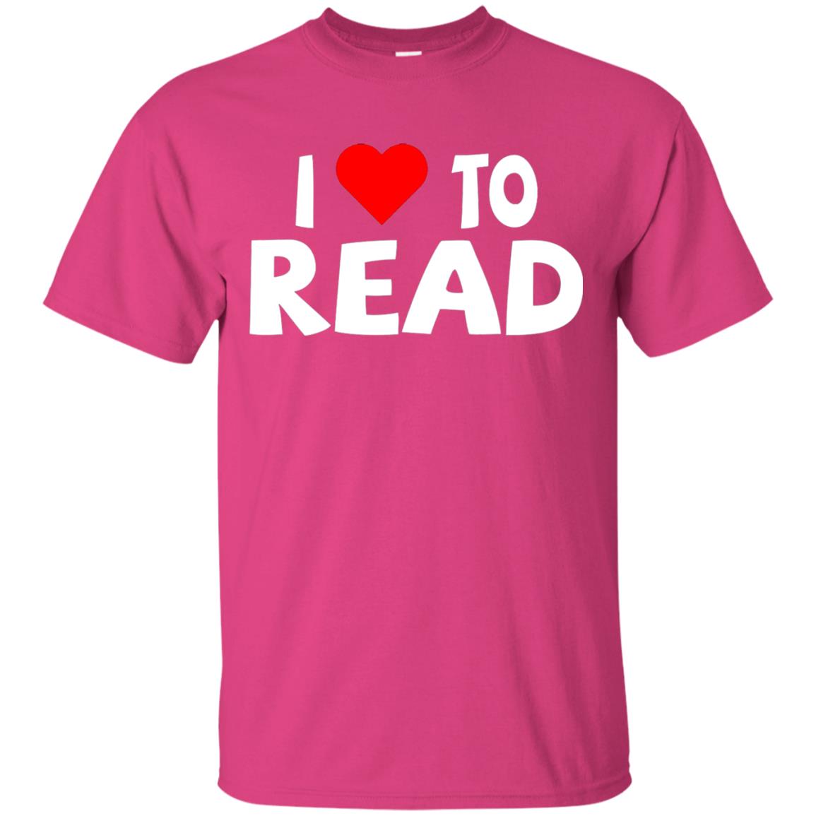 I Love To Read Heart Reader T-shirt Heliconia