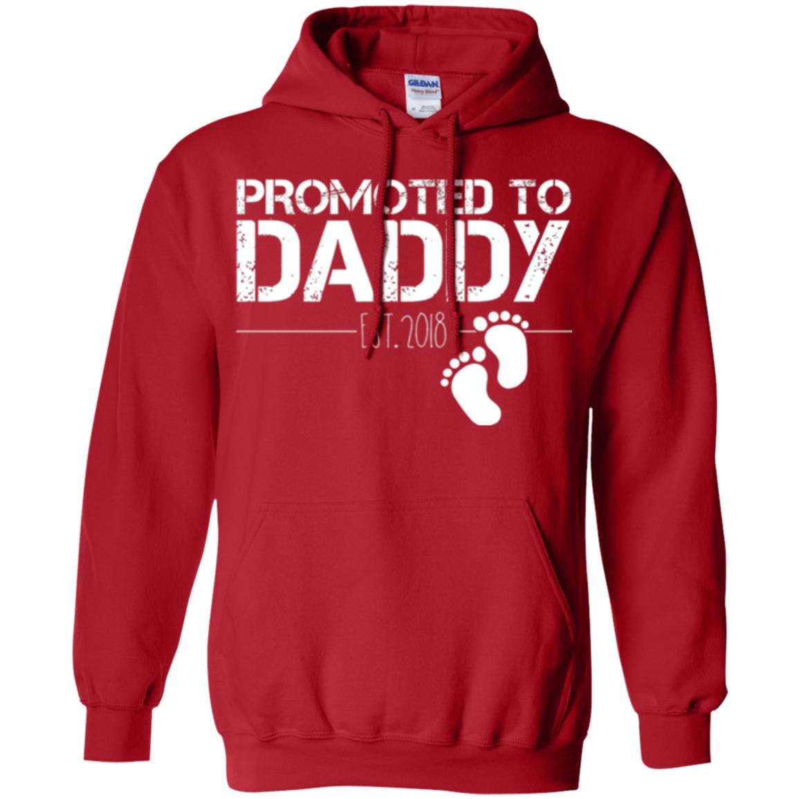 Daddy T-shirt Promoted To Daddy Est 2018 Red