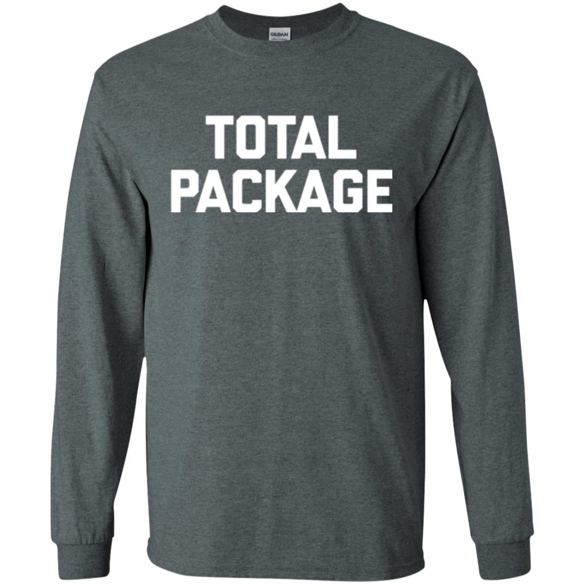 Novelty Humor T-shirt Total Package Dark Heather