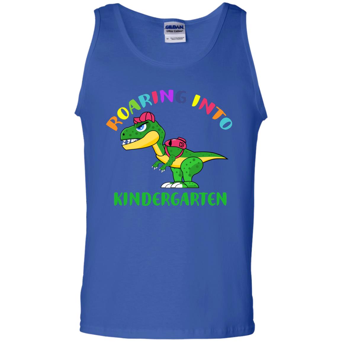 Roaring Into Kindergarten Happy First Day Of School Shirt Royal