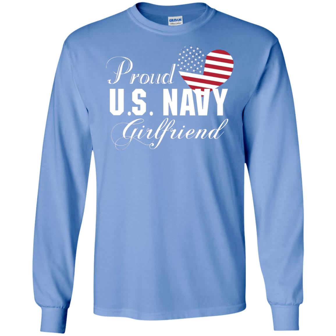 Pride U.s. Army Shirt Proud Navy Girlfriend Heart Carolina Blue