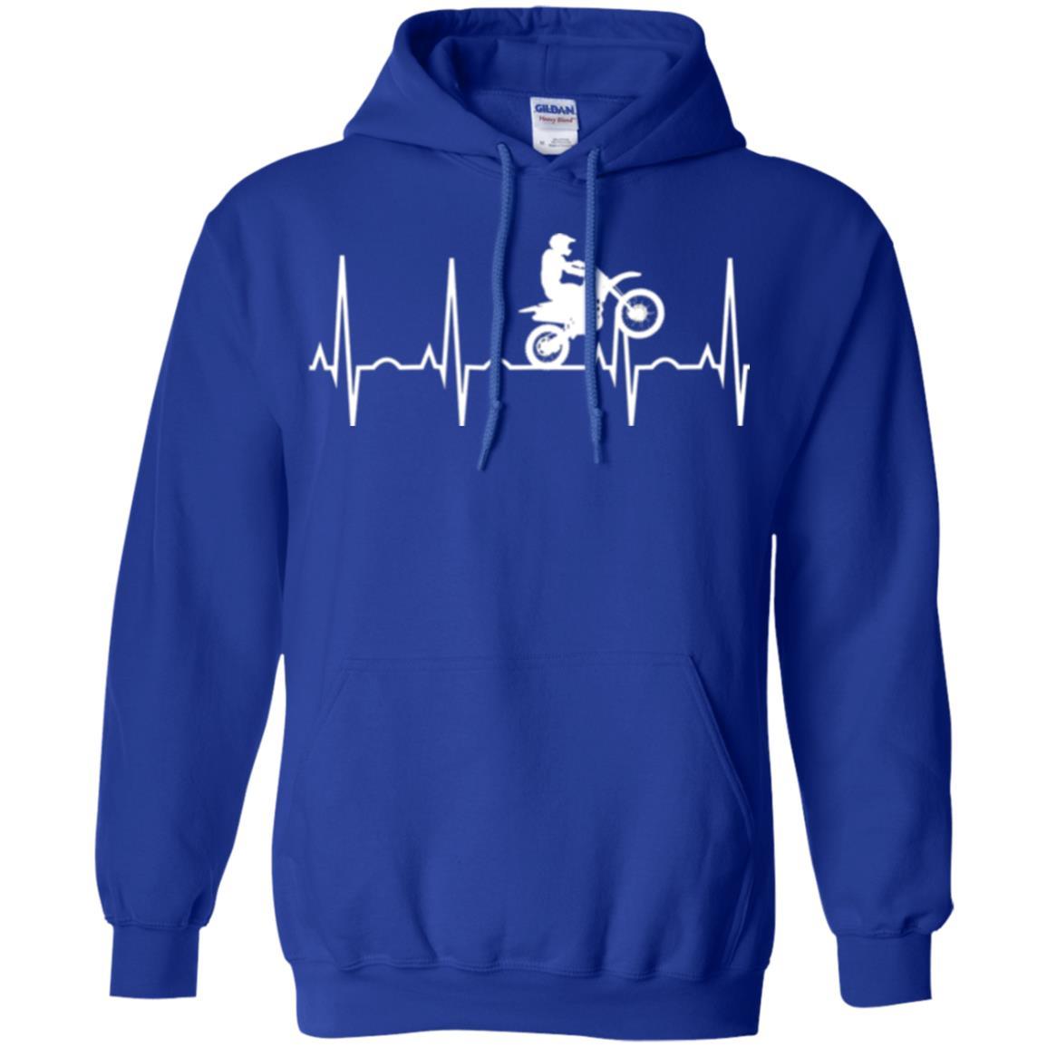 Dirt Bike Rider T-shirt Dirt Bike Heartbeat T-shirt Royal