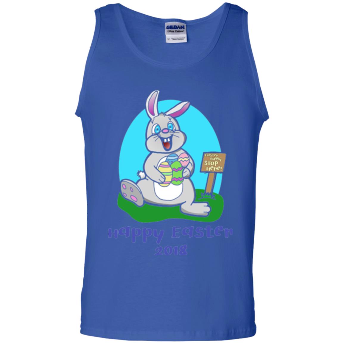 Easter Bunny Stop Here Funny Easter Day T-shirt Royal