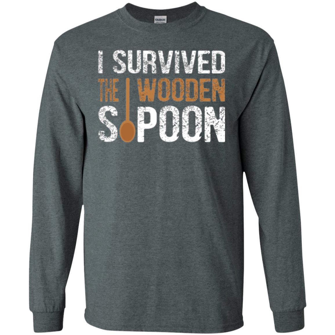 Spoon T-shirt I Survived The Wooden Spoon Dark Heather
