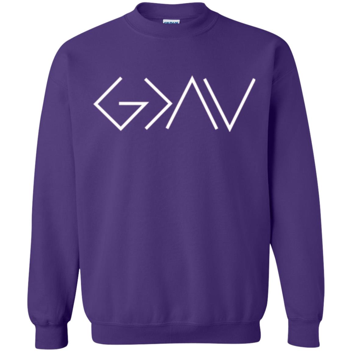 Christian T-shirt God Is Greater Than Our Highs And Our Lows Know Him Purple