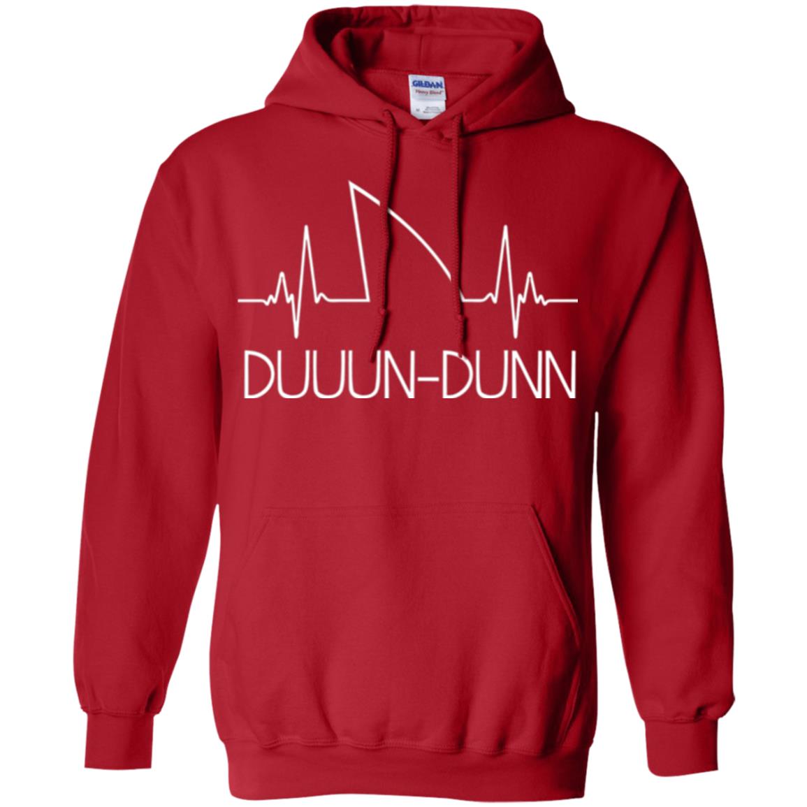 Funny Shark Shirt Feat. Shark Heartbeat Shark Lovers T-shirt Red