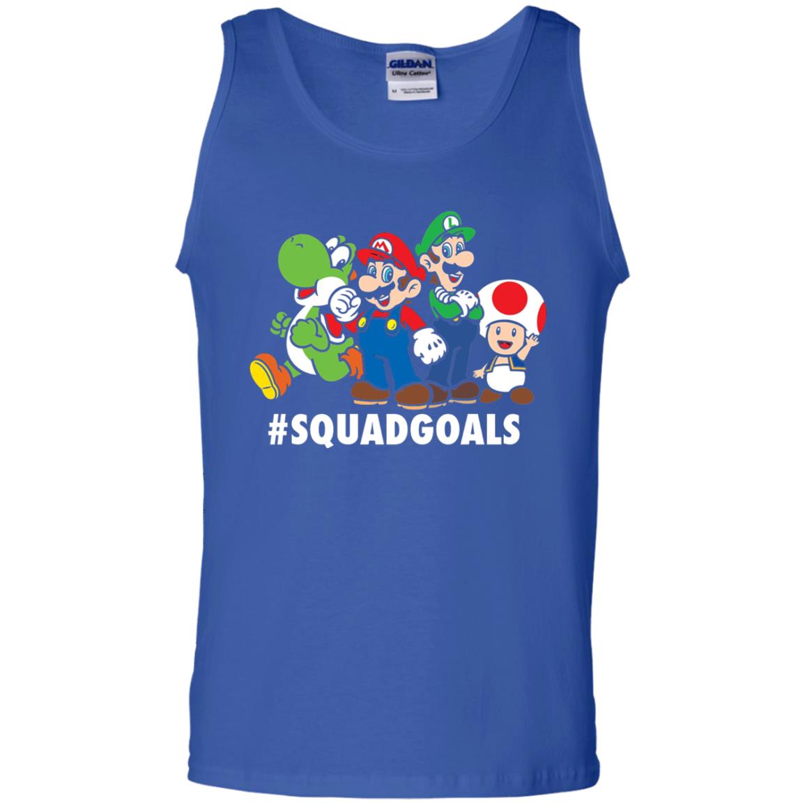 Nintendo Super Mario Luigi #squadgoals Gamer T-shirt Royal