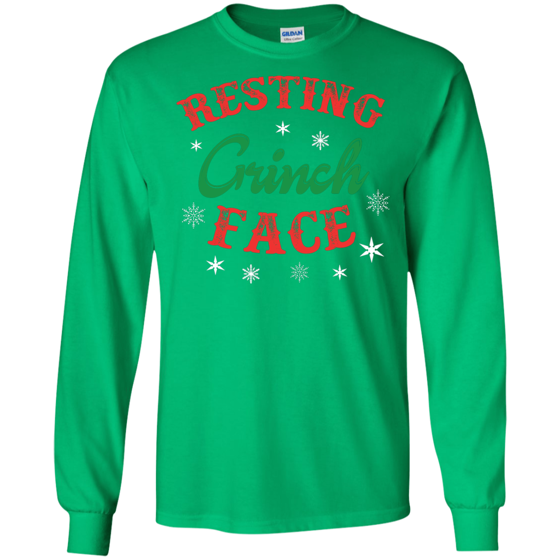 Christmas T-Shirt Resting Grinch Face Irish Green