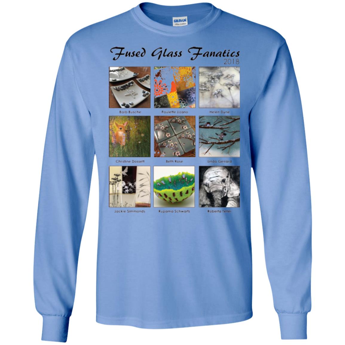 Commemorative T-shirt Fused Glass Fanatics 2018 Carolina Blue