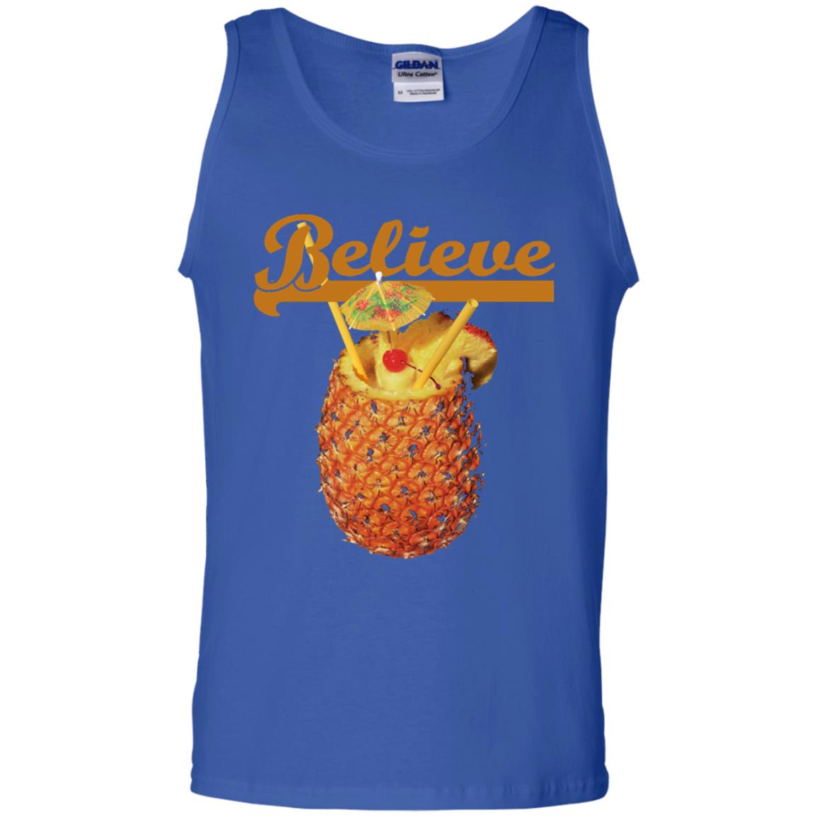 Believe Pineapple Cuptropical Drink T-shirt Royal