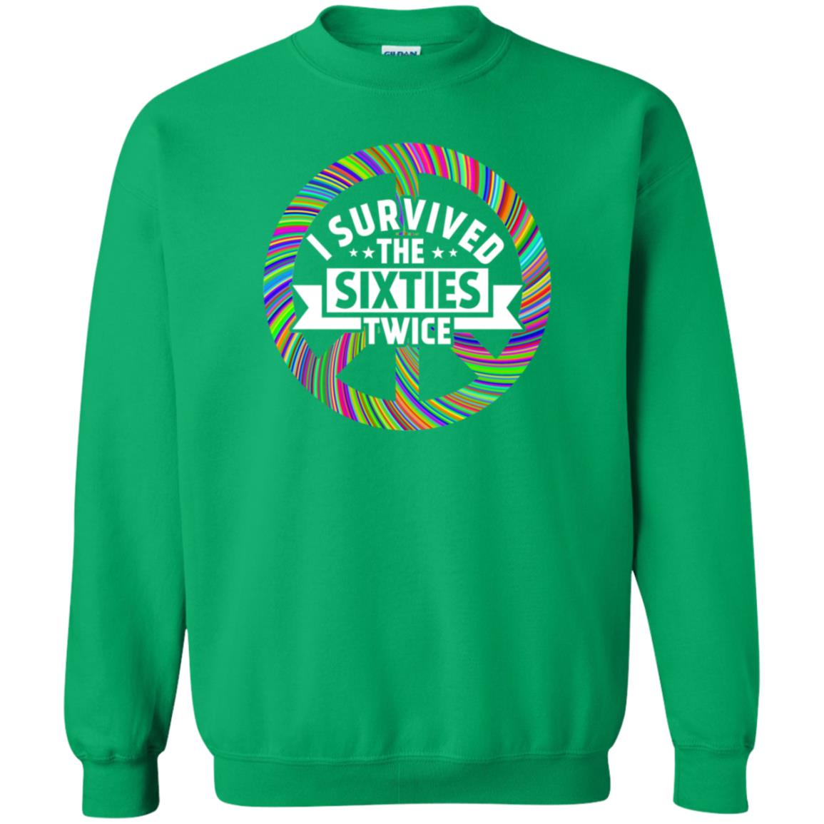 I Survived The Sixties Twice Peace Symbol Birthday Gift Shirt Irish Green