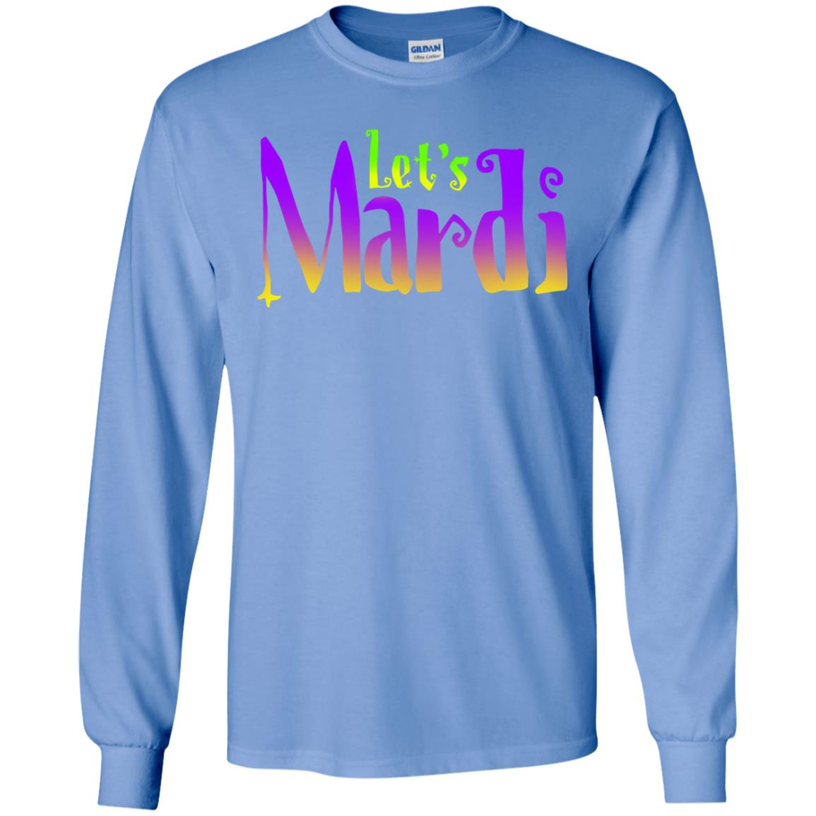 Mardi Gras T-shirt Let's Mardi Carolina Blue