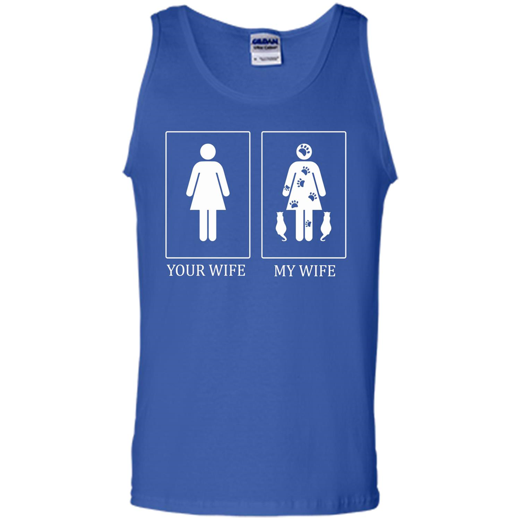 Husband T-shirt Your Wife My Wife T-shirt Royal