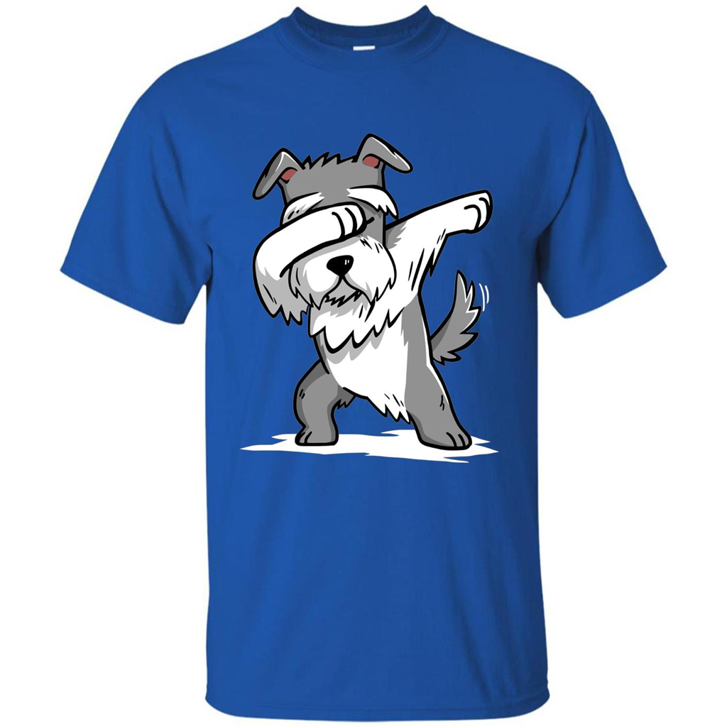 Schnauzer Cute Dabbing T-Shirt Funny Dab Dance Gift T-shirt Royal