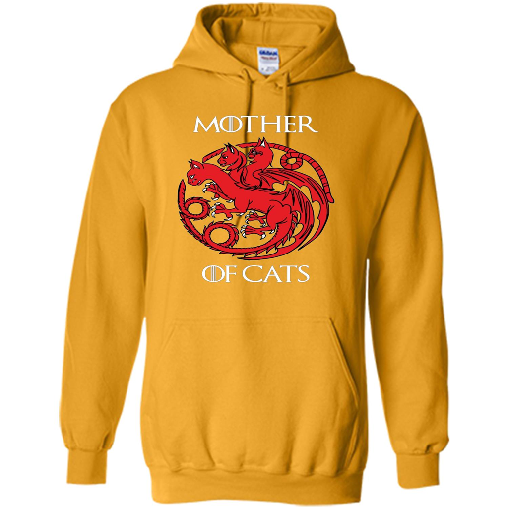 Cat Lovers T-shirt Mother of Cats Gold