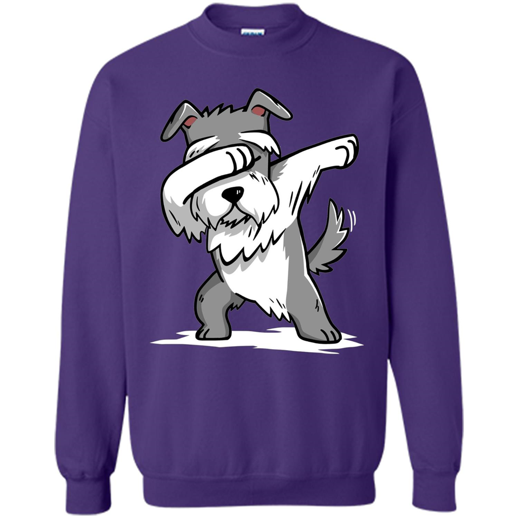 Schnauzer Cute Dabbing T-Shirt Funny Dab Dance Gift T-shirt Orange