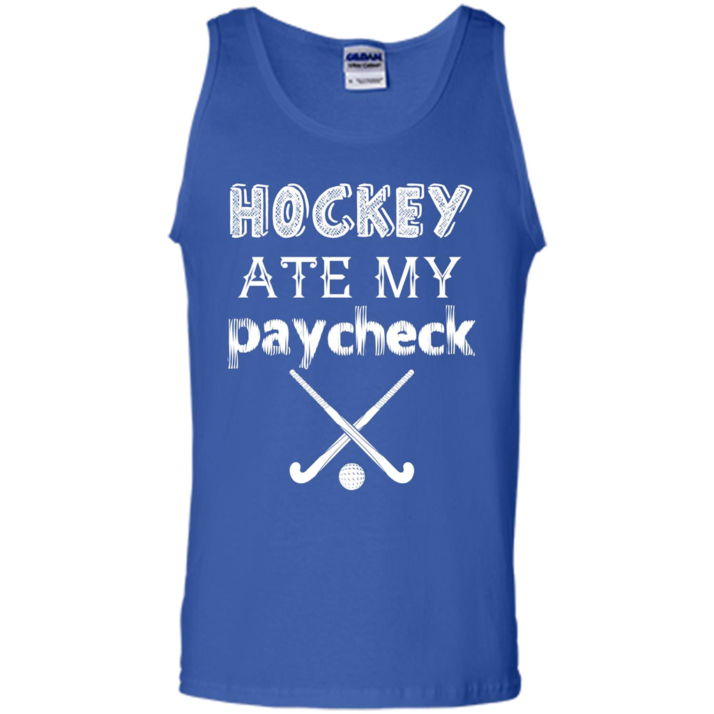 Hockey Ate My Paycheck T-shirt Royal