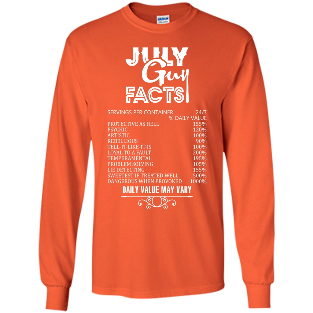 July Guy Facts T-shirt Orange