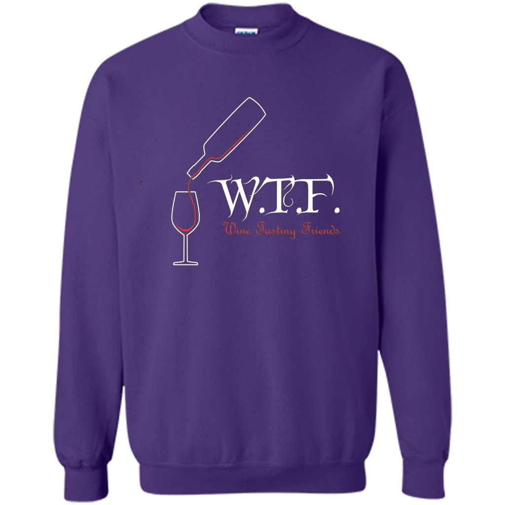 Wine T-shirt WTF Wine Tasting Friends T-shirt Orange