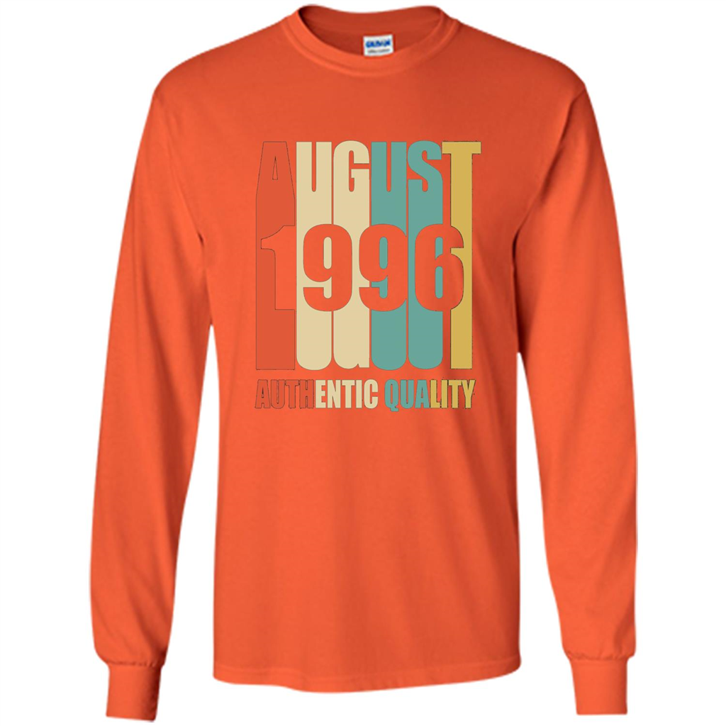 August 1996 Authentic Quality T-shirt Orange