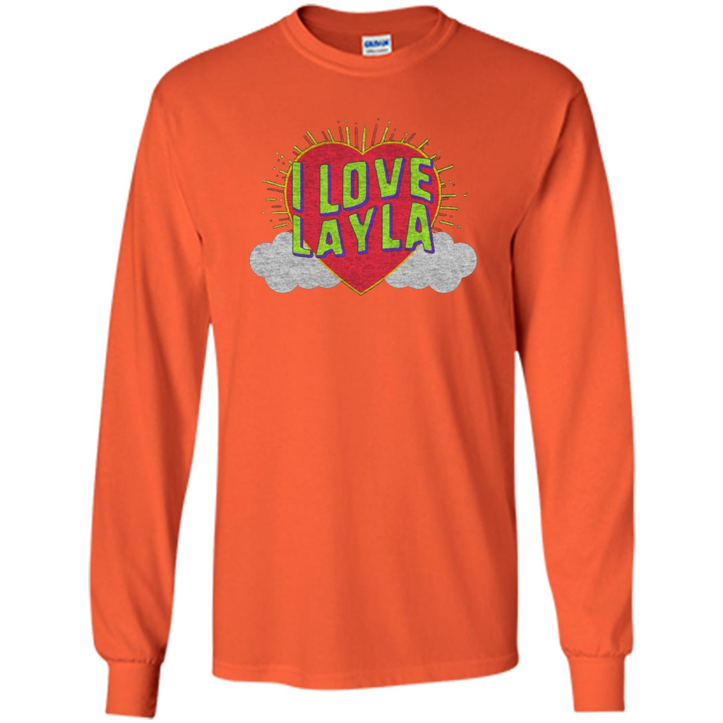 I Love Layla T-shirt Orange