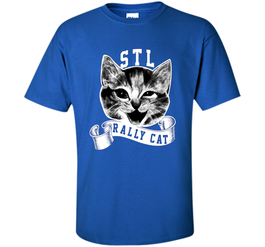 Cat Lover T-shirt Saint Louis Rally Cat T-shirt Royal