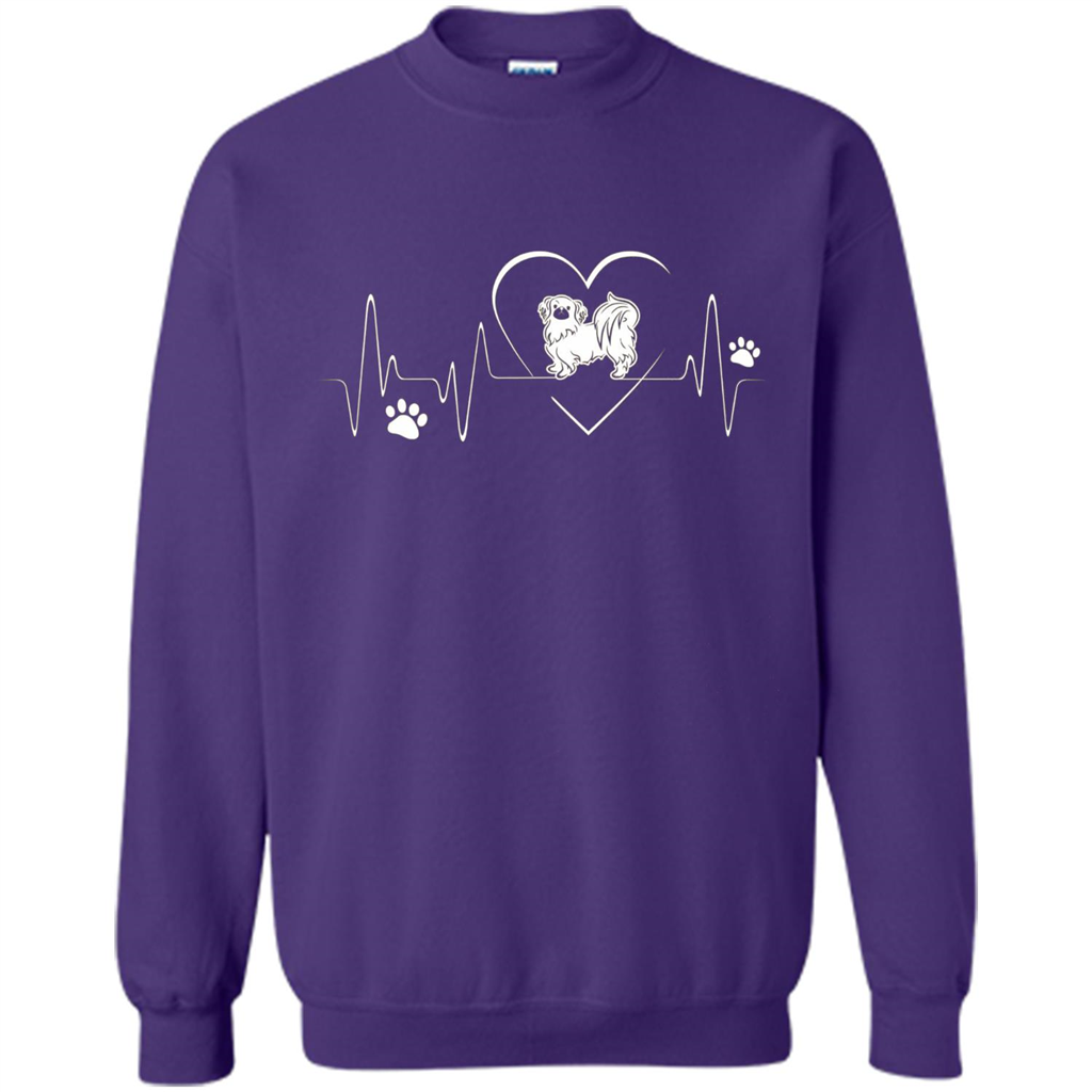 Pekehund T-shirt Pekehund Heart Beat T-shirt Orange