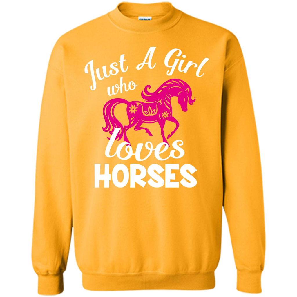 Horse Lover T-shirt Just A Girl Who Loves Horses Gold