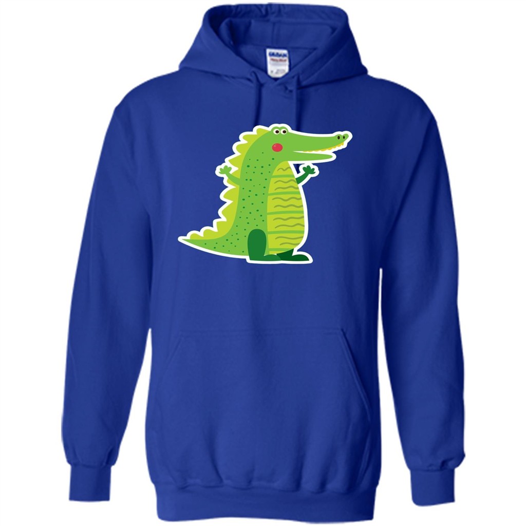 Cute Smiling Crocodile Animal Lover T-shirt Royal