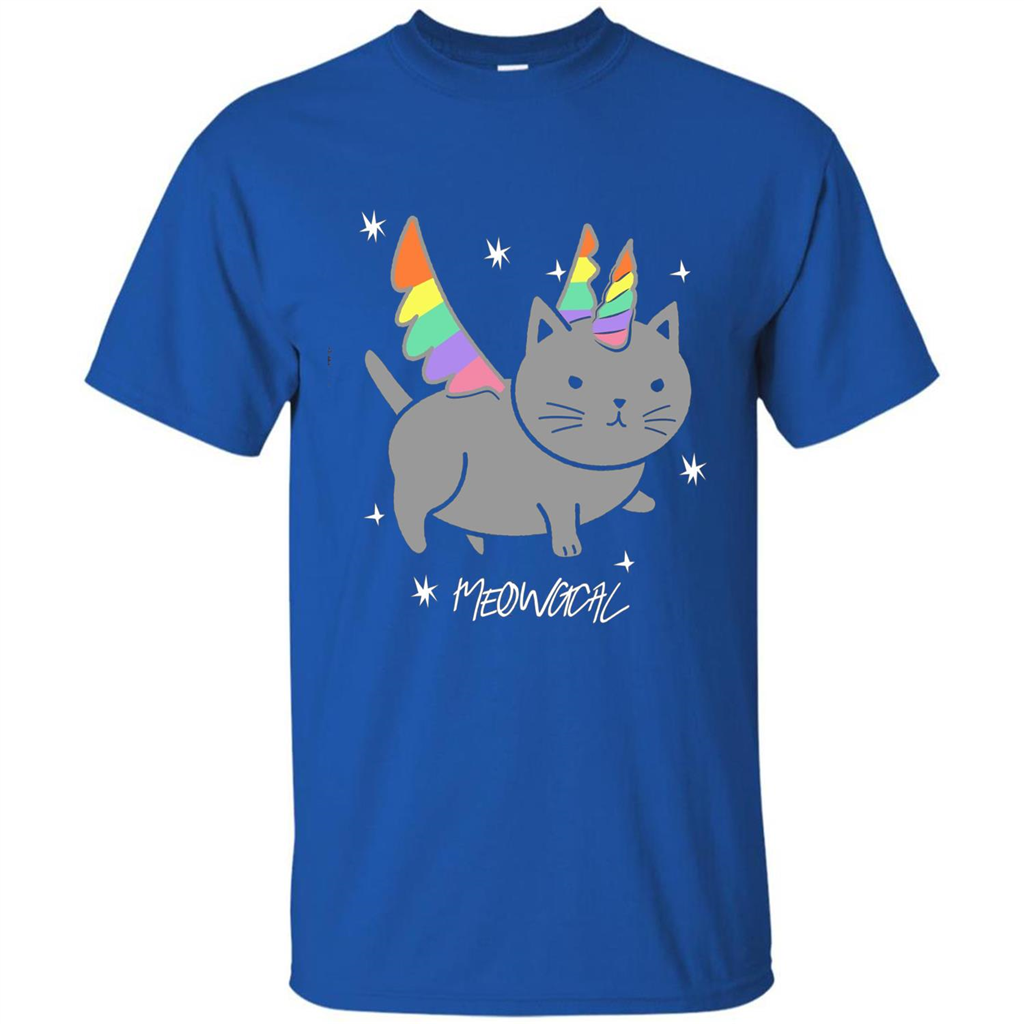 Funny Meowgical Cat Unicorn T-shirt For Cat Lover Royal