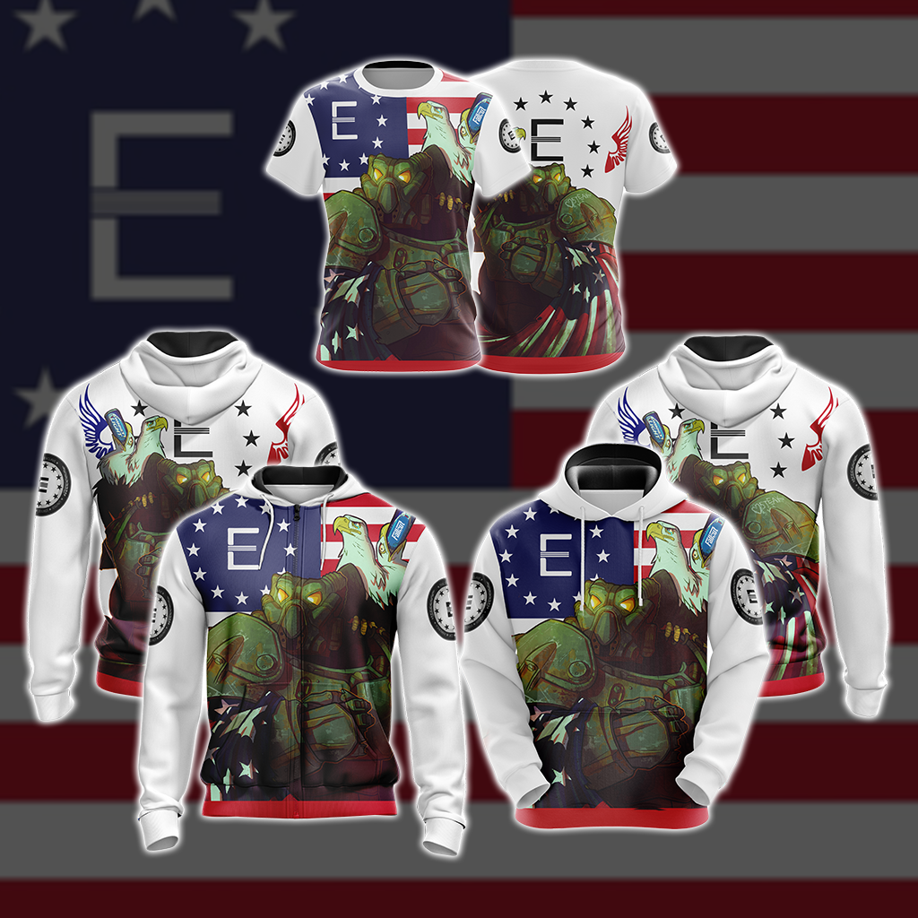 Fallout - Enclave Flag Unisex Zip Up Hoodie